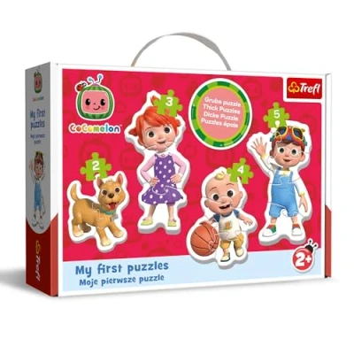Immagine di Trefl Cocomelon 4 Forme Grandi per i più Piccoli, da 2 a 5 Tessere, Puzzle con Personaggi della Fiaba, Gioco Bambini dai anni, Multicolore, 36129