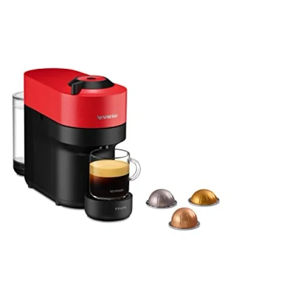 Immagine di Macchina da Caffè Nespresso Krups Vertuo POP Rosso Caffettiera Capsule YY4888FD