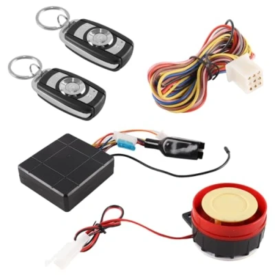 Immagine di WANGCL Sistema di Allarme per Moto, Sicurezza antifurto, 12V Universale, 125dB, avviamento del Motore con Telecomando