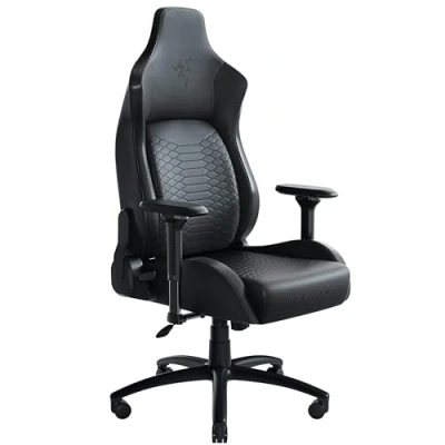 Immagine di Razer Iskur V2 Sedia da gioco con supporto lombare adattivo (pelle sintetica EPU, cuscini in schiuma ad alta densità, braccioli 4D, curva completamente regolabile) Nero