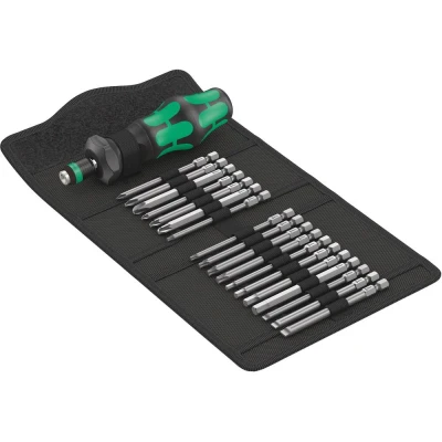 Immagine di Wera Kompakt Turbo 1 05057482001 Kit inserti 18 parti 1/4 (6.3 mm) incl. Cacciavite portainserti, adattatore dinamometrico, Mandrino a cambio rapido,