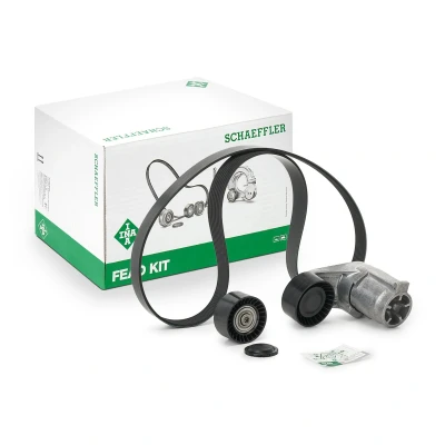 Immagine di INA 529 0210 10 Kit cinghie Poly V Controllare corsa libera generatore ed ev. sostituire BMW: 2 Coupe, 1 Hatchback, X3