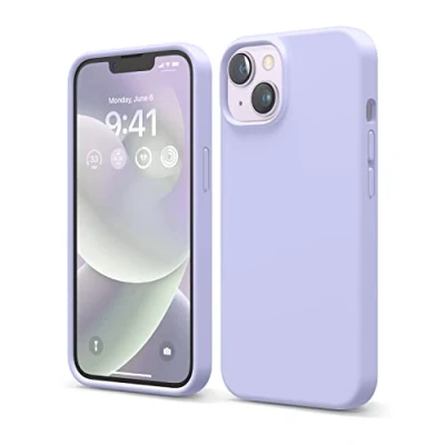 Immagine di elago Cover Silicone Liquido Custodia Compatibile con iPhone 14 Case (6.1&quot;), Premium, Protezione Completa Antiurto a 4 Strati, in Morbida Microfibra Antigraffio (Viola)