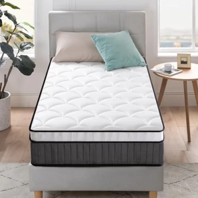 Immagine di Zinus Materasso 80x190 cm Altezza 25 Materassi a molle insacchettate e memory foam ibrido