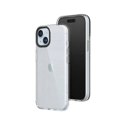 Immagine di RHINOSHIELD Crystal Clear Case Compatible with [iPhone 15 Plus] Advanced Yellowing Resistance, High Transparency, Protective and Customizable Phone Black Camera Ring