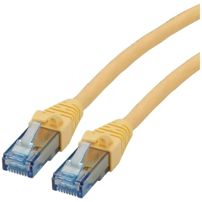 Immagine di Roline 21.15.2983 RJ45 cavo di rete, patch CAT 6A U/UTP 0.30 m Giallo non schermato, Privo alogeni, Ritardante fiamma 1 pz.