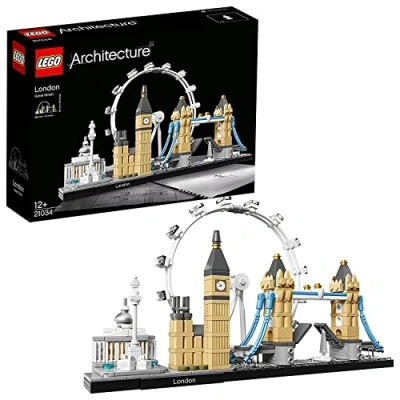 Immagine di LEGO Architecture 21034 Londra, con London Eye, Big Ben e Tower B...