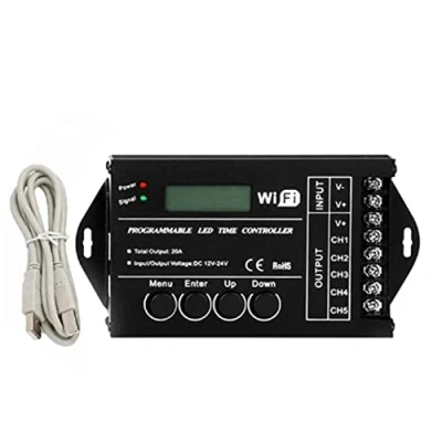 Immagine di iFutniew DC 12V 24V WiFi RGB Tempo Programmabile LED Controller TC421 5 Canali 20A Anodo Comune Strip Dimmer