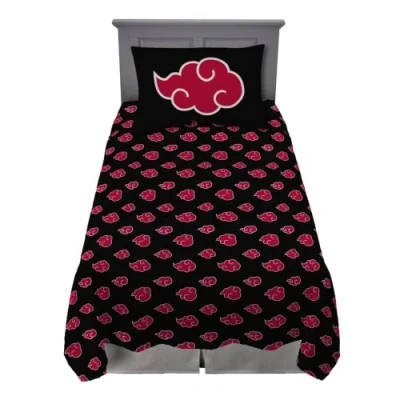 Immagine di Franco Naruto Akatsuki Anime Bedding Super Soft Microfibra Twin XL Set di lenzuola, College Dorm Essentials, (prodotto con licenza ufficiale)