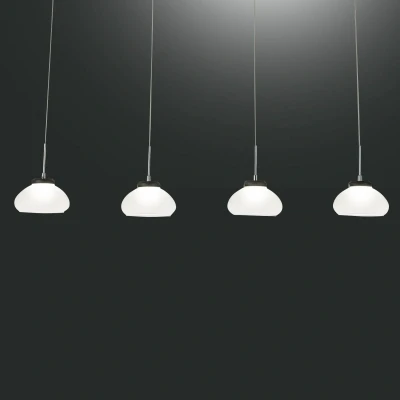 Immagine di Fabas Luce Lampada sospensione LED Arabella 4 luci, bianco