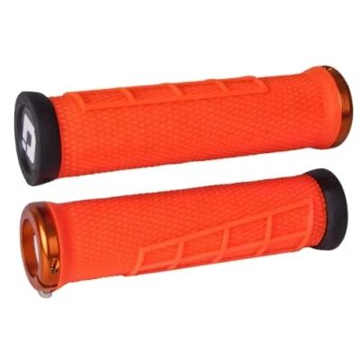 Immagine di ODI MTB Griffe Elite Flow Lock On 2.1, 130mm Orange Klemmringe, D33efo o, Maniglie Unisex, Colore: Arancione, 130 mm