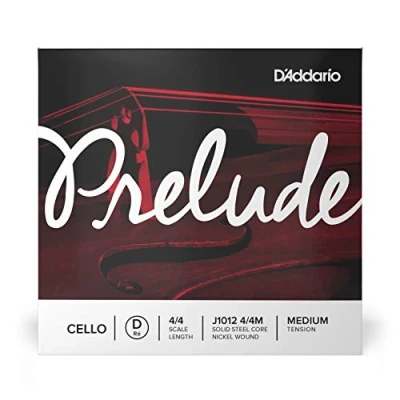 Immagine di Corda J1012 4/4M singola RE D&#039;Addario Prelude per violoncello, Scala 4/4, Tensione Media, Set completo