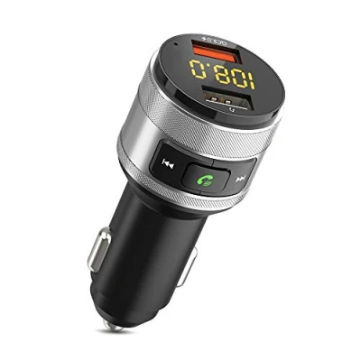 Immagine di ZeaLife Trasmettitore FM Bluetooth, Autoradio QC 3.0 KFZ Kit Radio Vivavoce per Adattatore Bluetooth Wireless con Doppio Caricatore USB Supporta Chiavetta da 64GB
