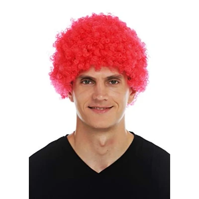 Immagine di WIG ME UP MMAM 9M K120B Parrucca Carnevale Donna Uomo Clown Rosso Corti Ricci Crespi Afro Testa crespa