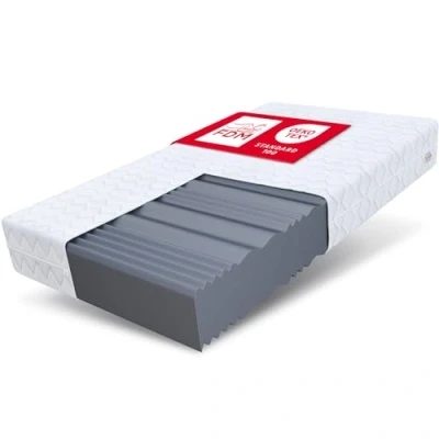 Immagine di Materasso in schiuma FDM Comfort Plus 120x200 a 7 zone differenziate Rigidità H3 Altezza 16 cm Oeko Tex adatto chi soffre di allergie Rivestimento sfoderabile e lavabile bianco