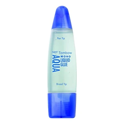 Immagine di colla liquida tombow trasparente acqua permanente con 2 punte 50 ml