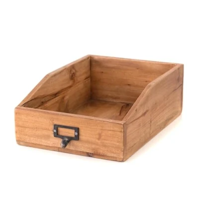 Immagine di Portadocumenti Carta 33 cm mogano legno organizer da ufficio scrivania Scatola di con lavagna, Colore: 08 colori miele