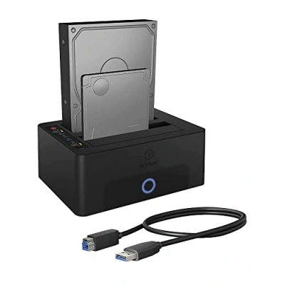 Immagine di ICY BOX Docking station per doppio SSD e disco rigido USB 3.0, SATA Clone Station, colore: Nero