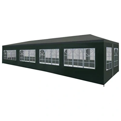 Immagine di vidaXL Tendone Feste 3x12m Verde Padiglione Gazebo Tenda Pergola Chiosco Bersò