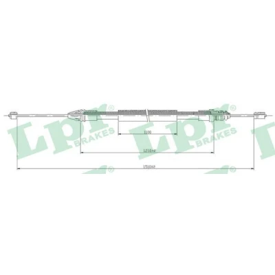 Immagine di LPR C0710B Cavo Freno 1520/1215 a disco