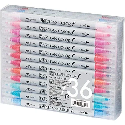 Immagine di Kuretake ZIG Twin Tip Marker Clean color F, 36 set (tcs 6000t/36 V)