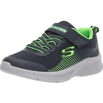 Immagine di Skechers Microspec, Sneaker Bambini e ragazzi, Tessuto Blu Navy Lime Blue Trim Nvlm, 36.5 EU