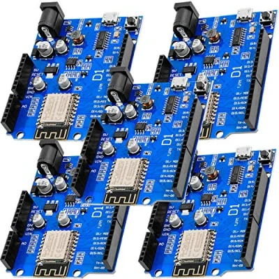 Immagine di AZDelivery 5 x D1 Scheda di Sviluppo WiFi ESP8266, compatibile con Arduino incluso un E Book!