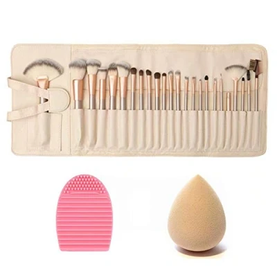Immagine di ZOCONE Pennelli Trucco Make up Set, 24 PCS Set +1 Spugnetta + 1 Uovo Di Lavaggio, Professionali