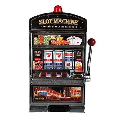Immagine di Out of the blue Salvadanaio in plastica con Campanello &amp; LED, Slot Machine, Bunt, 24 x 38.7 16.6 cm
