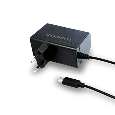 Immagine di caricatore per Nintendo Switch Lioncast di tipo C la ricarica rapida tramite USB (modalità portatile e TV) caricare giocare simultaneamente anche su Lite