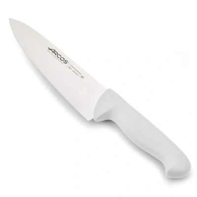 Immagine di Arcos Serie 2900 Coltello da Chef Cucina Lama Acciaio Inossidabile Nitrum 200 mm Manico Polipropilene Colore Bianco