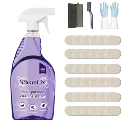 Immagine di Cleanlix Cleaning Spray, Cleaner For Instant Stain Removal, All Purpose Spray With Tablets, The In One Solution Every (1 Bottle,Lemon*36)