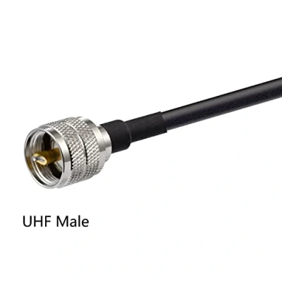 Immagine di Vecys Cavo PL 259 UHF Maschio a Coassiale Bassa Perdita Jumper RG58 16.4FT/5M per Walkie Talkie CB Radio SWR Meter Antenna Analyzer