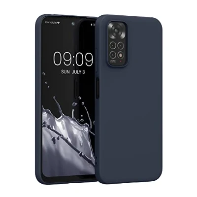 Immagine di kwmobile Custodia Compatibile con Xiaomi Redmi Note 11 / 11S Cover Back Case per Smartphone in Silicone TPU Protezione Gommata blu mirtillo