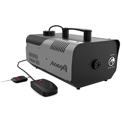 Immagine di Audibax Smoke 900 Macchina del Fumo Illuminata con LED RGB Nebbia Telecomando Potenza 900W Capacità 0,9 L al Minuto di 280m3 Riscaldamento in 4 min
