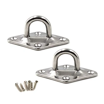 Immagine di M10 gancio per soffitto con occhio 304 montaggio a parete in acciaio inox resistente appendere un pacchetto di 2 (viti incluse)