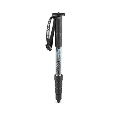 Immagine di Manfrotto Element MII MMELMIIA5BK, Monopiede in Alluminio a 5 Sezioni Leggero da Viaggio, Fascia Polso, Impugnatura di Gomma, Twist Lock, Carico 16 kg, per Fotocamere Compatte, Mirrorless, Reflex