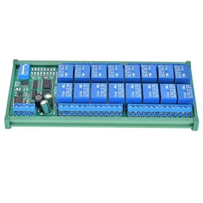 Immagine di Modulo di espansione PLC a 16 canali Relè RS485 per alimentazioni elettriche controllo remoto con protocollo RTU(R4D3B16 R with DIN rail box)