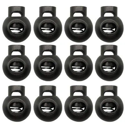 Immagine di ZELHYEUU 12 Pcs Fermacorda a Molla in Plastica, Foro Singolo, Molla, Scorrevole per Coulisse, Zaino, Abbigliamento, Scarpe
