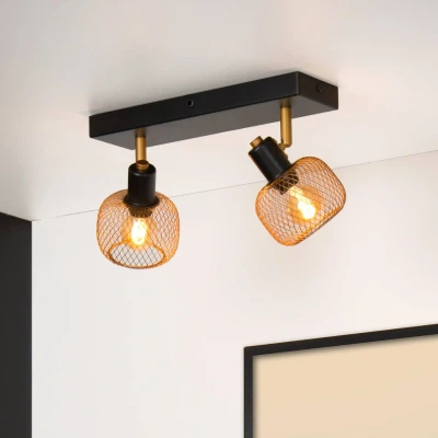 Immagine di Lucide Faretto a soffitto Maren, 2 luci, oro satinato