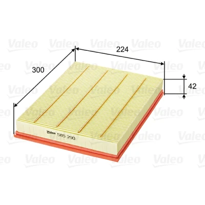 Immagine di VALEO 585290 filtro aria 42 224 300 Cartuccia OPEL: Zafira B, A, Astra G Caravan