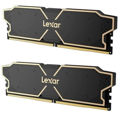 Immagine di Lexar THOR OC DDR5 RAM 16GB Kit (2x8GB) 6000MHz, DRAM 288 Pin UDIMM Memoria Desktop, Computer Gioco ad Alte Prestazioni Supporta Intel XMP 3.0/AMD EXPO, On die ECC, 1,25 V (LD5U08G60C38LG RGD)