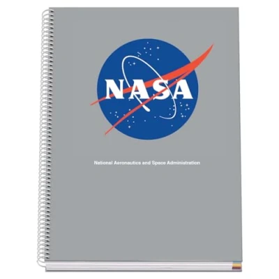 Immagine di DOHE Taccuino A4 a quadretti rilegatura spirale, 100 fogli da 90 g/m², griglia 5 mm, copertina rigida, NASA Grey, materiale scolastico Grigio