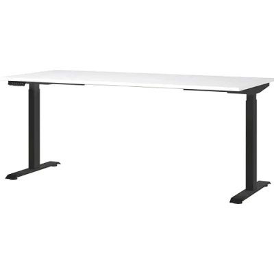 Immagine di Germania Scrivania 7909 614, in bianco/nero, regolabile altezza, 180 x 120 80 cm (LxAxP)