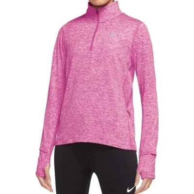 Immagine di Nike Performance W NK Element TOP HZ Maglietta a manica lunga, Donna, Taglia: Large, Active fuchsia/med soft pink heather/silver