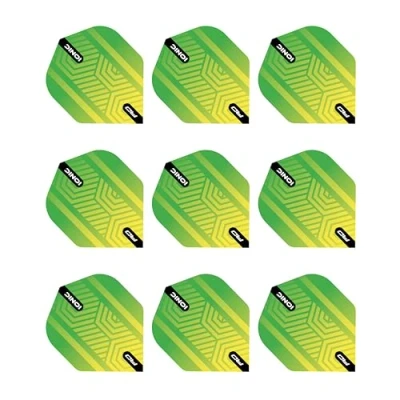 Immagine di RED DRAGON Hardcore Ionic Green And Yellow Dart Flights 3 Sets per Pack (9 in Total)