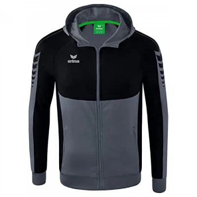Immagine di Erima Teamsport Wings Felpa con zip, Uomo, Taglia: Small, Grauschwarz
