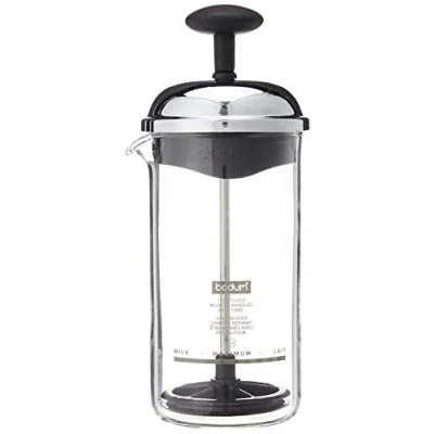 Immagine di Bodum Chambord Montalatte, Glas, Trasparente (Coperchio Nero), 0.08 l