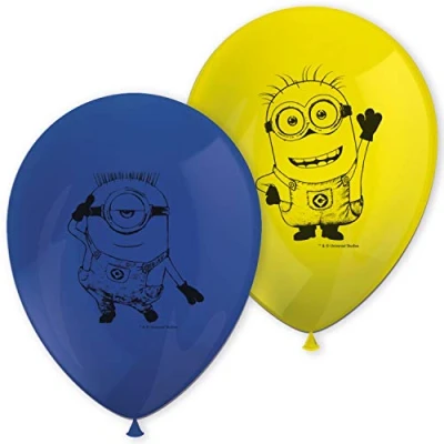 Immagine di Palloncini stampati Minions in lattice, 8 pezzi
