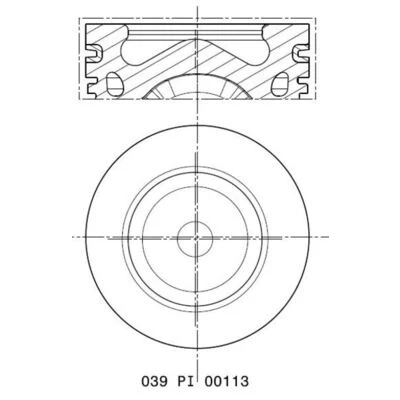 Immagine di MAHLE ORIGINAL 039 PI 00113 010 Pistone 75,009 con porta fascia elastica, canale raffreddamento FORD: FIESTA 6